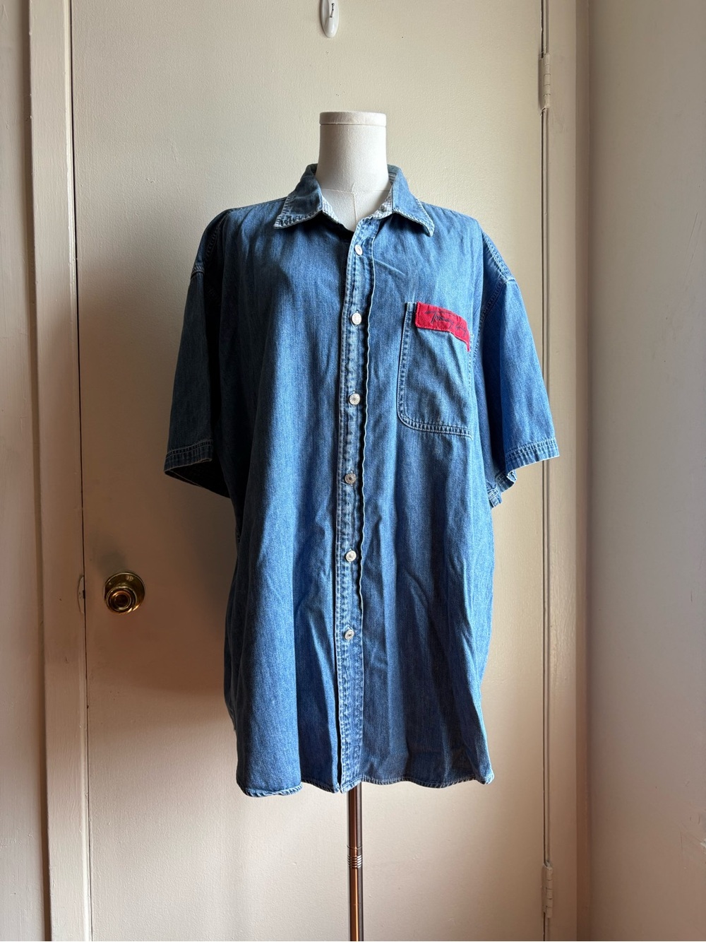 tommy hilfiger denim short sleeve button front